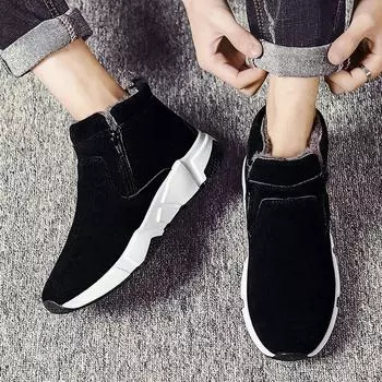 Новые зимние ботинки, мужские теплые зимние повседневные уличные высокие туфли, кроссовки, мужские зимние ботинки с шерстяной подкладкой, мужские кроссовки 39