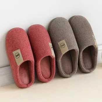 Новые зимние хлопковые домашние тапочки для пар, удобные нескользящие теплые мягкие тапочки для спальни, нескользящие мягкие теплые плюшевые домашние тапочки 36-37 фиолетовый