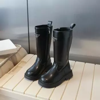 Новые зимние кожаные ботинки Martin Boots 22 чёрный