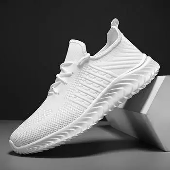 Новые зимние кроссовки для мужчин, мягкие, удобные, высокого качества, осенние кроссовки для активного отдыха, дышащая спортивная обувь, большой размер 39-46 40 белый