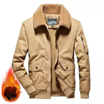 Новые зимние куртки с хлопковой подкладкой для мужчин, зимние куртки из овечьей шерсти для мужчин, утолщенные куртки с хлопковой подкладкой из бархата, комбинезоны и куртки с хлопковой подкладкой M
