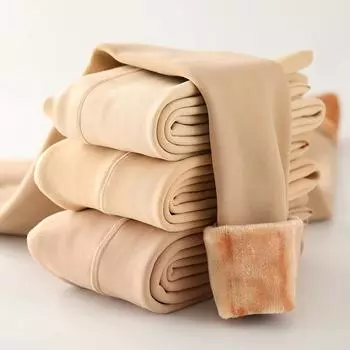 Новые зимние леггинсы для женщин, плотные бархатные эластичные леггинсы с высокой талией, однотонные теплые повседневные леггинсы XS чёрный