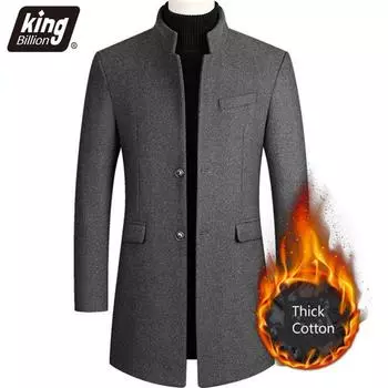Новые зимние модные мужские облегающие кардиганы с длинными рукавами, смешанное пальто, куртка, костюм, однотонные мужские длинные шерстяные пальто M