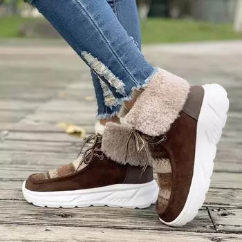 Новые зимние модные высокие зимние ботинки женские на толстой подошве водонепроницаемые женские ботинки на платформе теплая хлопковая подкладка обувь для женщин 36 бежевый