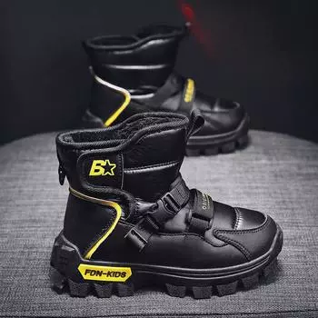 Новые зимние мягкие водонепроницаемые и нескользящие повседневные ботинки 28