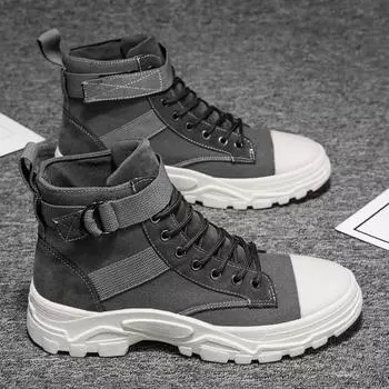 Новые зимние мужские ботинки для улицы, нескользящая парусиновая обувь, модные повседневные рабочие ботинки, модная удобная мужская обувь Botas 39