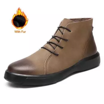 Новые зимние мужские ботинки, роскошные кожаные теплые рабочие ботинки ручной работы, фирменные удобные мужские ботинки челси, высококачественные ботильоны 38