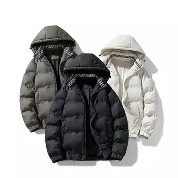 Новые зимние мужские хлопковые пальто, однотонные повседневные хлопковые пальто, свободные и универсальные пальто для мужчин и женщин. M