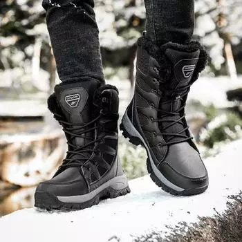 Новые зимние мужские и женские теплые зимние ботинки Botas De Neve Sapatos De Inverno Padded Boots Winter Boots Platform Boots 39 серый
