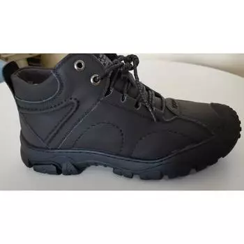 Новые зимние мужские кроссовки Plus Velvet Нескользящие водонепроницаемые теплые высокие сапоги 38 чёрный