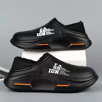 Новые зимние мужские теплые тапочки хлопковые тапочки для улицы и дома теплая обувь водонепроницаемые мужские и женские домашние плюшевые теплые тапочки для спальни 36-37 белый