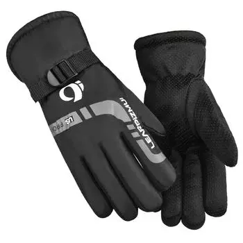 Новые зимние перчатки для езды на мотоцикле, лыжные перчатки, мужские теплые перчатки с утолщением из бархата серый