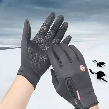 Новые зимние перчатки для мужчин и женщин, водонепроницаемые мотоциклетные перчатки для езды на свежем воздухе, бархатные теплые перчатки для бега, лыжные перчатки S