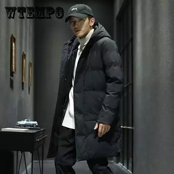 Новые зимние пуховики мужские с капюшоном длинное зимнее пальто мужское толстое теплое модное пуховое пальто мужская брендовая парка большого размера 8XL 4XL