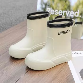 Новые зимние резиновые сапоги унисекс с флисовой подкладкой, водонепроницаемые, с мягкой ПВХ-стелькой, дышащие, симпатичные, нескользящие, резиновые, бахилы 38