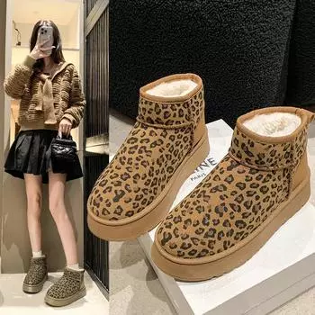 Новые зимние сапоги в стиле зимних ботинок, короткие мини-сапоги из овчины, женские клетчатые ботильоны из натуральной шерсти, теплые ботильоны на плоской подошве с меховой подкладкой 36