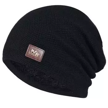 Новые зимние шапки унисекс Wins Label, модные объемные шапки-бини с флисовой подкладкой, теплые вязаные шапки для мужчин и женщин, лыжные шапки-бини 55cm-60cm хаки
