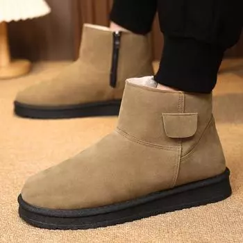 Новые зимние снегоступы: Унисекс, теплый, на бархатной подкладке, утолщенный хлопок для использования на открытом воздухе 41 серый