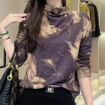 Новые зимние стильные плюшевые утолщенные универсальные футболки, которые сделают вас стройной и элегантной. Дизайнерская базовая рубашка, пуловер, топ M