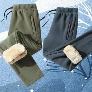 Новые зимние утолщенные флисовые мужские брюки однотонные повседневные брюки большого размера 8XL осенние уличные спортивные штаны теплые штаны M