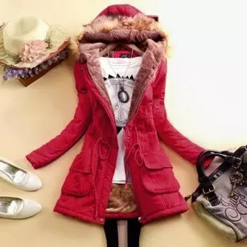 Новые зимние женские длинные парки с капюшоном, хлопковые женские пальто, куртки с большим меховым воротником для девочек, студенческие хлопковые пальто с талией M чёрный