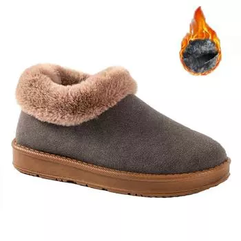 Новые зимние женские теплые хлопковые туфли на толстой подошве, модные зимние сапоги 36 серый