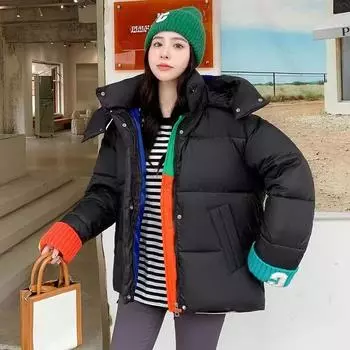 Новые зимние женские утолщенные куртки и пальто с капюшоном и рукавами «летучая мышь», женская парка M серый