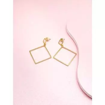 Новые золотые геометрические квадратные серьги Серьги для женщин с высоким темпераментом Индивидуальные серьги