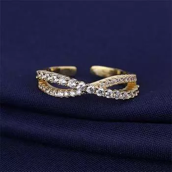 Новые золотые кольца для женщин с регулируемым отверстием Intersect S925 Silver Refined Zircon Ring Lover Festival Anniversary Gift