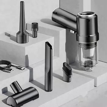 Новый 10000Pa/20000Pa бесщеточный автомобильный пылесос 3в1 портативный очистительный прибор мини-пылесос для влажной и сухой уборки бытовой Basic чёрный