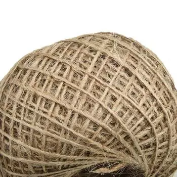 Новый 100-метровый длинный льняной канат, джутовый канат, натуральный льняной шпагат, деревенская веревка, шнур, веревка, самодельная веревка, скрапбукинг, поделки, лучший потолочный