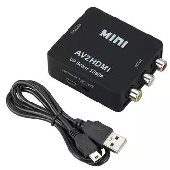 Новый 1080P RCA Композитный CVBS AV в HDMI Видео Аудио Конвертер Бокс AV2HDMI Адаптер