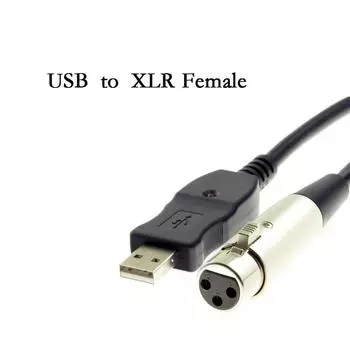 Новый 10-футовый 3-контактный XLR гнездовой к USB аудиокабель Микрофон к USB интерфейсному адаптерному шнуру