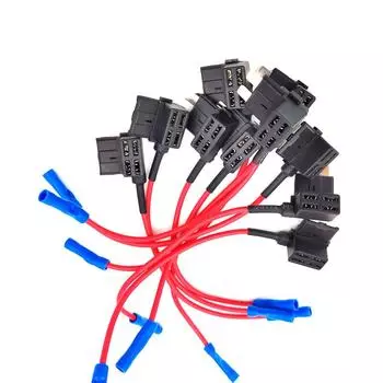 Новый 10x ATO ATC Добавь цепь Предохранитель Ответвитель Piggy Back Стандартный Держатель Предохранителей с Плоским Контактом DIY