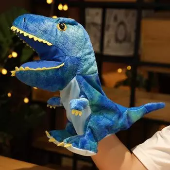 Новый 11 стиль, ручная кукла динозавра, плюшевые игрушки, детский сад, перчатки для ручного управления, трицератопс, тираннозавр, дилофозавр 25CM