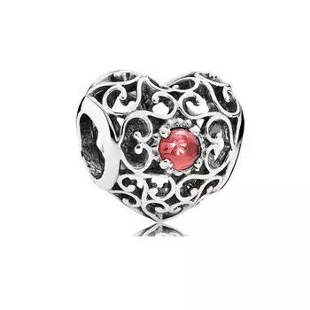 Новый 12-месячный день рождения, каменное сердце, ажурное очарование, тонкие бусины своими руками, подходят оригинальные подвески, серебряный браслет 925, ювелирные изделия F357