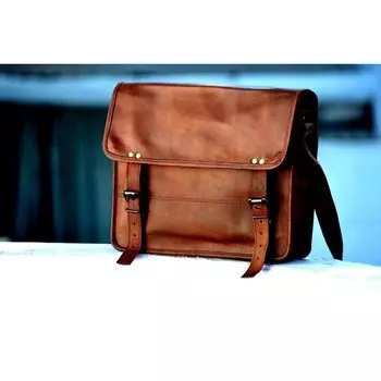 Новый 13-дюймовый винтажный портфель-портфель из мягкой кожи сумка-мессенджер для ноутбука сумка через плечо 13 x 10 x 3 in коричневый