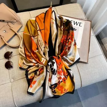Новый 180*90 см роскошный брендовый женский шарф летний шелковый платок женская накидка мягкий женский пляжный палантин бандана фуляр кашне