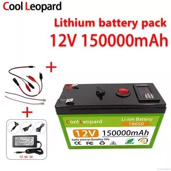 Новый 18650 3S6P 12V 150Ah литиевый аккумулятор, встроенный 30A BMS, для солнечной энергии, литий-ионный аккумулятор электромобиля + зарядное устройство 12,6 В