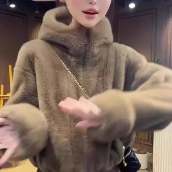 Новый 199 студенческий свитер с капюшоном осень-зима Ankola красное свободное пуховое полупальто круглогодичная китайская верхняя одежда S