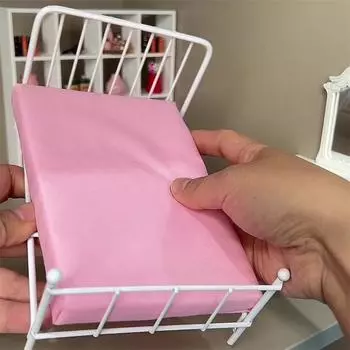 Новый 1:12 кукольных домиков, металлическая кровать для кукольного домика, мини-мебель для кукол, железная рама, односпальная кровать, мини-модель, спальня, аксессуары для кукольного домика золотой