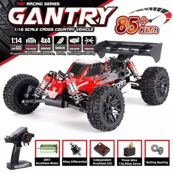 Новый 1:14 85 км/ч бесщеточный дрейф RC автомобиль профессиональный электрический внедорожный дистанционный пульт управления монстр грузовик игрушки для детей подарок синий