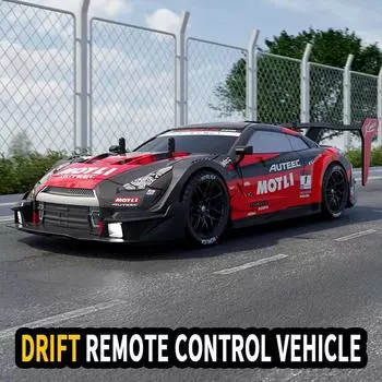 Новый 1:14 RC Drift Car Легкий полноприводный высокоскоростной автомобиль с дистанционным управлением GTR Professional Electric Racing Car Boy Adult чёрный