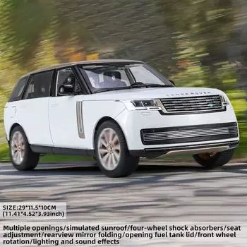 Новый 1:18 Land Rover Range Rover Масштабная модель внедорожника из литого под давлением металла Моделирование мини-модели автомобиля Игрушка для мальчика Подарок на четыре колеса Амортизация белый