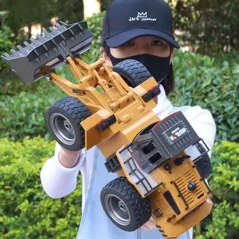 Новый 1:18 Пульт дистанционного управления бульдозер инженерная лопата погрузчик инженерная машина игрушки детские игрушки для мальчиков модель бульдозера трактора 6 каналов жёлтый