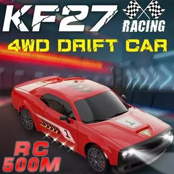 Новый 1:20 RC CAR со светодиодной подсветкой 4WD 2.4G AE86 Drift Cars Professional Racing Toys GTR Model for Children Toys Gifts 1 battery чёрный