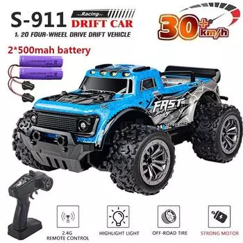 Новый 1:20 RC Drift Car 30 км/ч высокоскоростная игрушка RC Car для взрослых и детей 2.4G Off-road Monster Truck Gift Racing 1 Battery красный