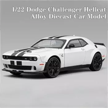 Новый 1:22 Dodge Challenger Redeye Hellcat Super Muscle Sports Car Alloy Metal Diecast Car Model Sound & Light Collection Hobbies Gift белый