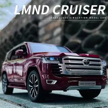 Новый 1:24 Toyota LAND CRUISER LC300 Prado SUV Модель автомобиля из литого металла Игрушечные внедорожники Модель автомобиля Моделирование Детский подарок белый