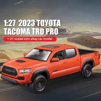 Новый 1:27 масштаб моделирования 2023 Toyota TRD Pro модель автомобиля литая под давлением статическая прецизионная модель из цинкового сплава коллекция подарочных игрушек для мальчиков модные украшения для пикапа белый